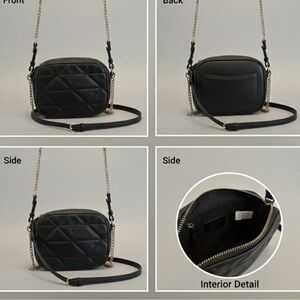 Elegant Black Quilted Crossbody Bag